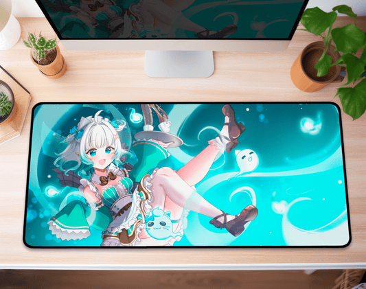 Mint Fantome Deskmat Vtubers Mousepad XL XXL Gaming Desk Mat Gift for Gamers Waifu Large Playmat Mint Fantome Merch Mint Fantome Mousepad Maid Mint merch