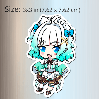 Mint Fantome Fridge Magnet, Die Cut Mint Fantome Magnets 3″ × 3″, Games Merch, Maid Mint Merch, Mint Fantome Magnet, Mint Fantome Fan