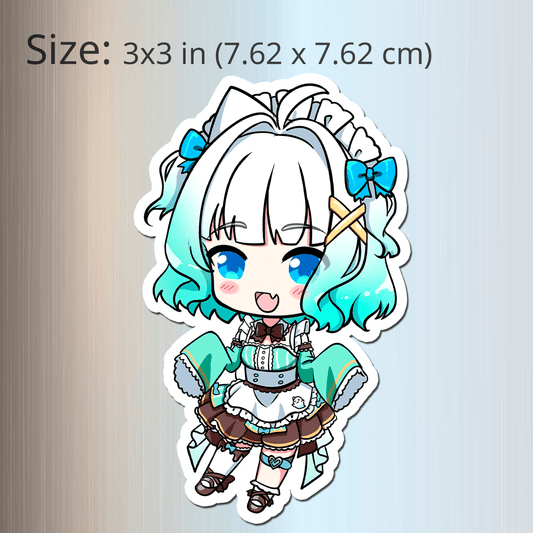 Mint Fantome Fridge Magnet, Die Cut Mint Fantome Magnets 3″ × 3″, Games Merch, Maid Mint Merch, Mint Fantome Magnet, Mint Fantome Fan