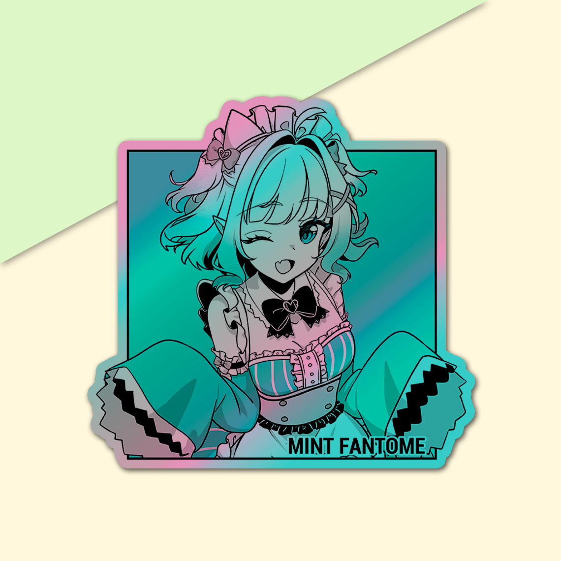 Mint Fantome Sticker, Mint Fantome Stickers, Kiss Cut Stickers 3"x3", Mint Fantome Stickers, Stationery Stickers, Maid Mint Merch, Maid Mint merch