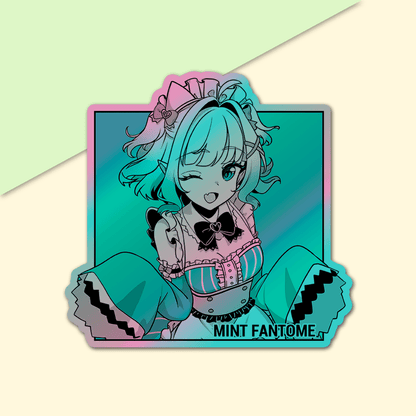 Mint Fantome Sticker, Mint Fantome Stickers, Kiss Cut Stickers 3"x3", Mint Fantome Stickers, Stationery Stickers, Maid Mint Merch, Maid Mint merch