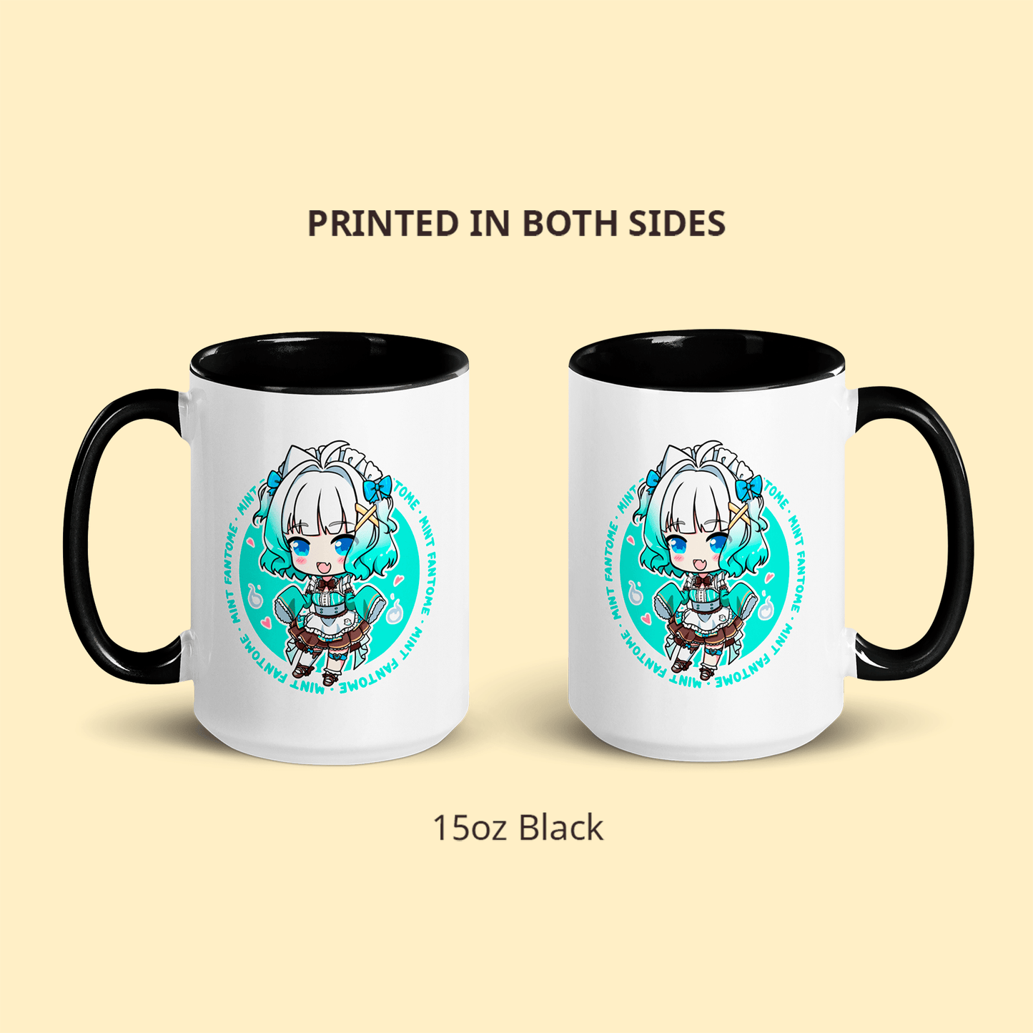 Mint Fantome Mug, Vtuber Mug, Mint Fantome Coffee Cup, Mint Fantome Merch, Customized Coffee Mug, Vtuber Merch, Maid Mint Fan Merch, Gift For Friend