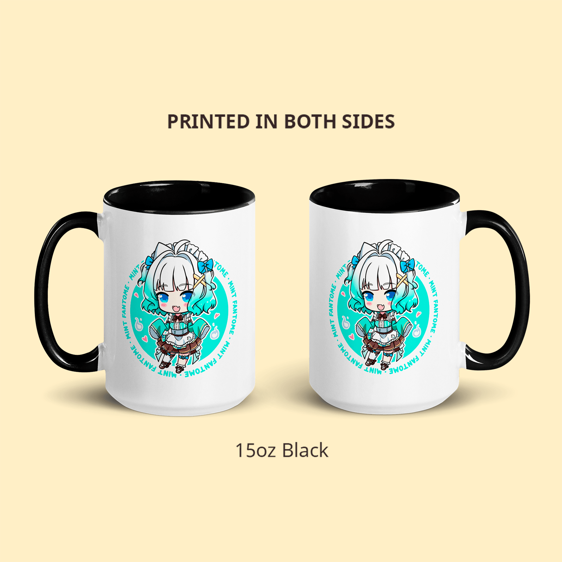 Mint Fantome Mug, Vtuber Mug, Mint Fantome Coffee Cup, Mint Fantome Merch, Customized Coffee Mug, Vtuber Merch, Maid Mint Fan Merch, Gift For Friend