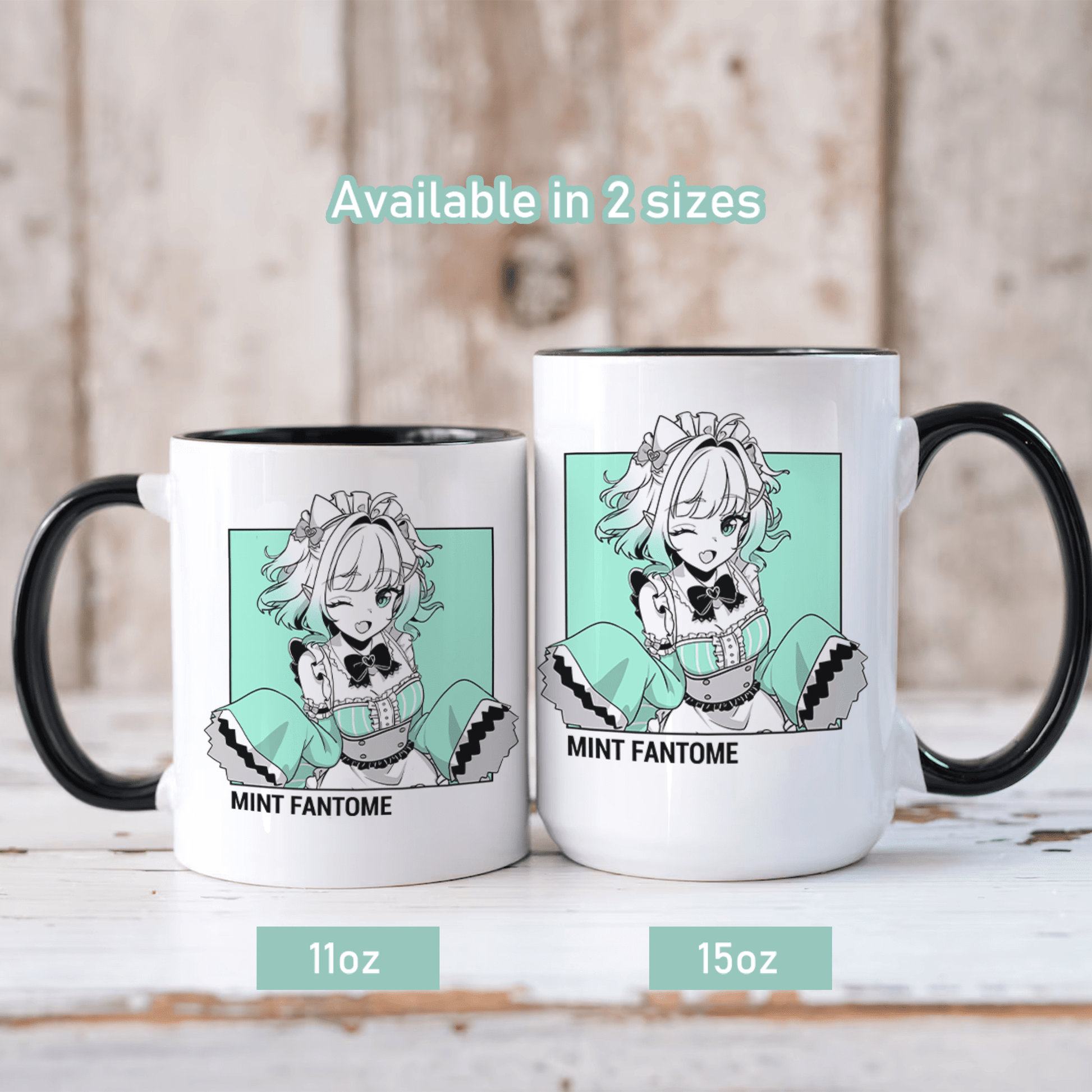 Mint Fantome Mug, Vtuber Mug, Mint Fantome Coffee Cup, Mint Fantome Merch, Customized Coffee Mug, Vtuber Merch, Maid Mint Fan Merch, Gift For Friend