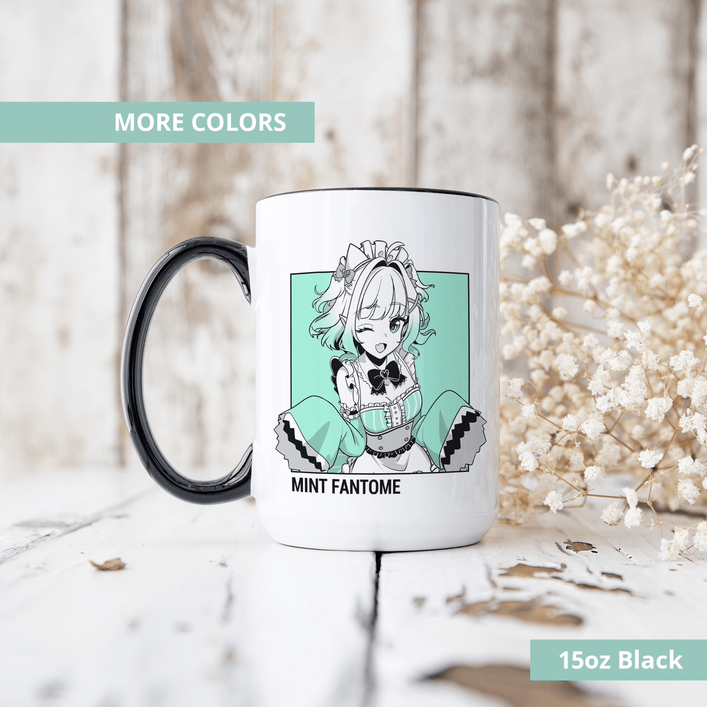 Mint Fantome Mug, Vtuber Mug, Mint Fantome Coffee Cup, Mint Fantome Merch, Customized Coffee Mug, Vtuber Merch, Maid Mint Fan Merch, Gift For Friend