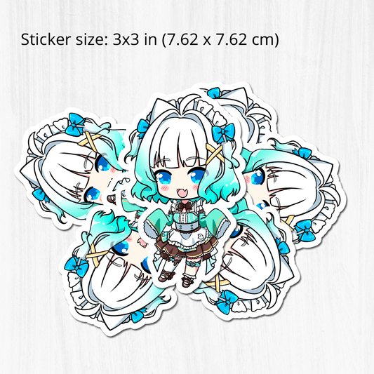 Mint Fantome Sticker, Mint Fantome Stickers, Kiss Cut Stickers 3"x3", Maid Mint Stickers, Stationery Stickers,Mint Fantome Merch, Mint Fantome merch