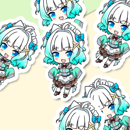 Mint Fantome Sticker, Mint Fantome Stickers, Kiss Cut Stickers 3"x3", Maid Mint Stickers, Stationery Stickers,Mint Fantome Merch, Mint Fantome merch