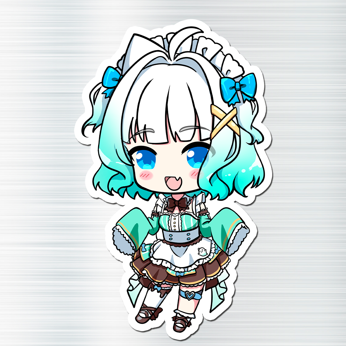 Mint Fantome Fridge Magnet, Die Cut Mint Fantome Magnets 3″ × 3″, Games Merch, Maid Mint Merch, Mint Fantome Magnet, Mint Fantome Fan