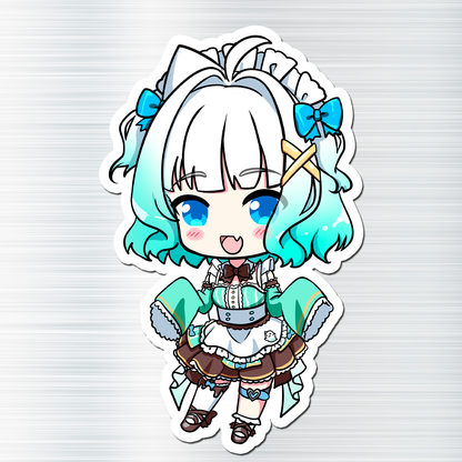 Mint Fantome Fridge Magnet, Die Cut Mint Fantome Magnets 3″ × 3″, Games Merch, Maid Mint Merch, Mint Fantome Magnet, Mint Fantome Fan