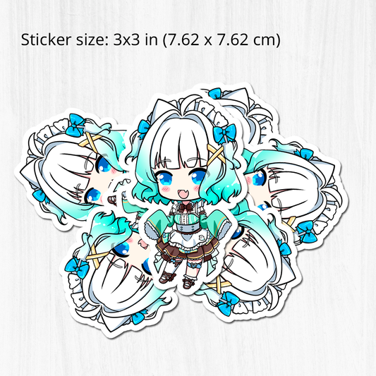 Mint Fantome Sticker, Mint Fantome Stickers, Kiss Cut Stickers 3"x3", Maid Mint Stickers, Stationery Stickers,Mint Fantome Merch, Mint Fantome merch