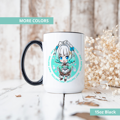 Mint Fantome Mug, Vtuber Mug, Mint Fantome Coffee Cup, Mint Fantome Merch, Customized Coffee Mug, Vtuber Merch, Maid Mint Fan Merch, Gift For Friend