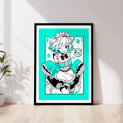 Mint Fantome Art Print, Mint Fantome Poster, Mint Fantome Merch, Gift For Vtuber Fan, Vtuber Merch, Vtuber Poster, Mint Fantome Fan, Vtuber Poster