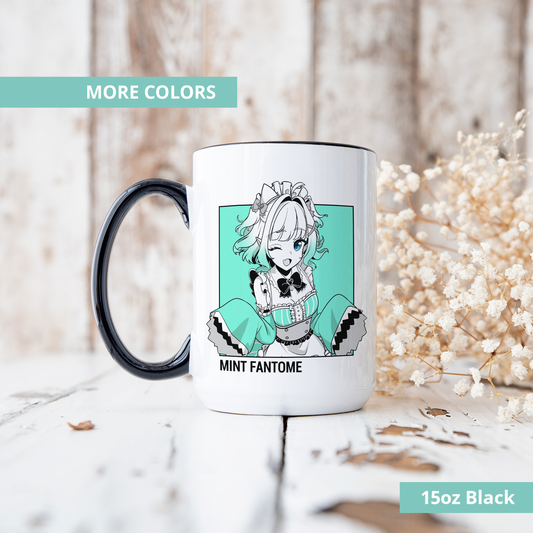 Mint Fantome Mug, Vtuber Mug, Mint Fantome Coffee Cup, Mint Fantome Merch, Customized Coffee Mug, Vtuber Merch, Maid Mint Fan Merch, Gift For Friend