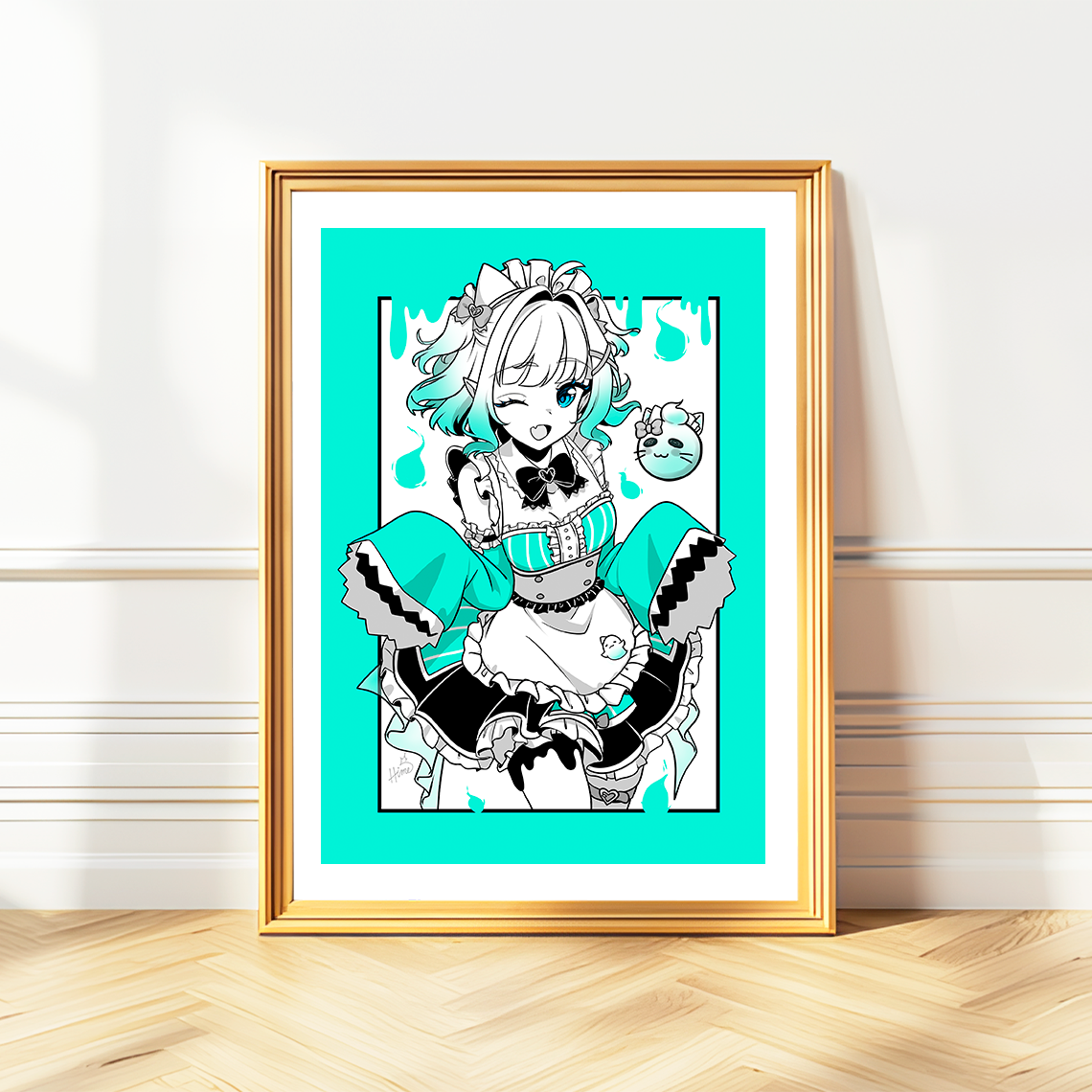 Mint Fantome Art Print, Mint Fantome Poster, Mint Fantome Merch, Gift For Vtuber Fan, Vtuber Merch, Vtuber Poster, Mint Fantome Fan, Vtuber Poster