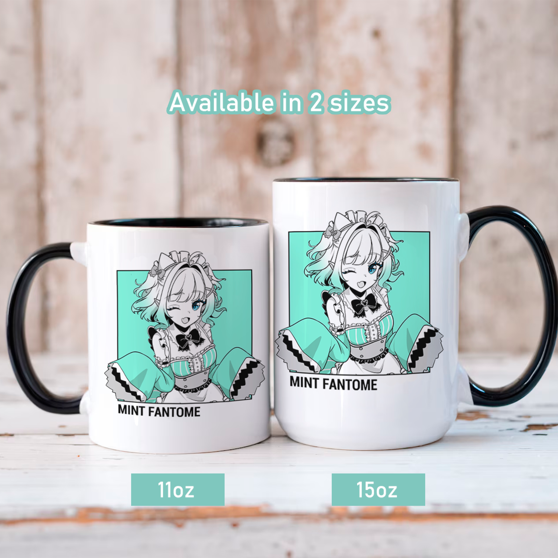 Mint Fantome Mug, Vtuber Mug, Mint Fantome Coffee Cup, Mint Fantome Merch, Customized Coffee Mug, Vtuber Merch, Maid Mint Fan Merch, Gift For Friend