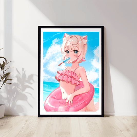 Mococo Abyssgard Wall Art Mococo Abyssgard Hololive Advent Merch Vtubers Gift Hololive Wall Decor FUWAMOCO Merch Anime Wall Art Canvas