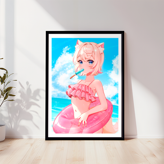 Mococo Abyssgard Wall Art Mococo Abyssgard Hololive Advent Merch Vtubers Gift Hololive Wall Decor FUWAMOCO Merch Anime Wall Art Canvas