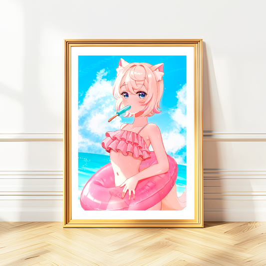 Mococo Abyssgard Wall Art Mococo Abyssgard Hololive Advent Merch Vtubers Gift Hololive Wall Decor FUWAMOCO Merch Anime Wall Art Canvas