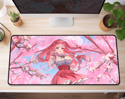 Mori Kawaiiope Deskmat Vtubers Mousepad XL XXL Gaming Desk Mat Gift for Gamers Waifu Large Playmat Hololive Merch Mori Calliope Mousepad