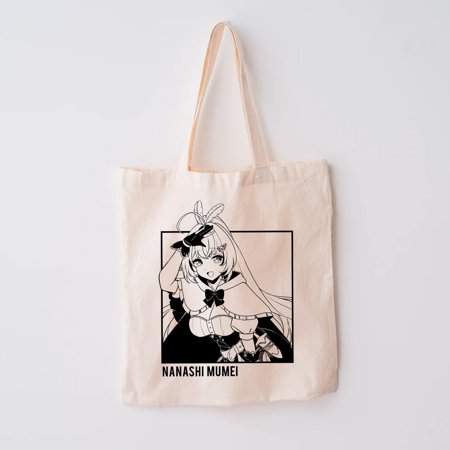 Nanashi Mumei Tote Bag Vtuber Tote Bag Nanashi Mumei Fan Merch Cotton Canvas Tote Bag Eco Nanashi Mumei Tote Bag Sustainable Bag Kawaii Tote Bag hololive merch
