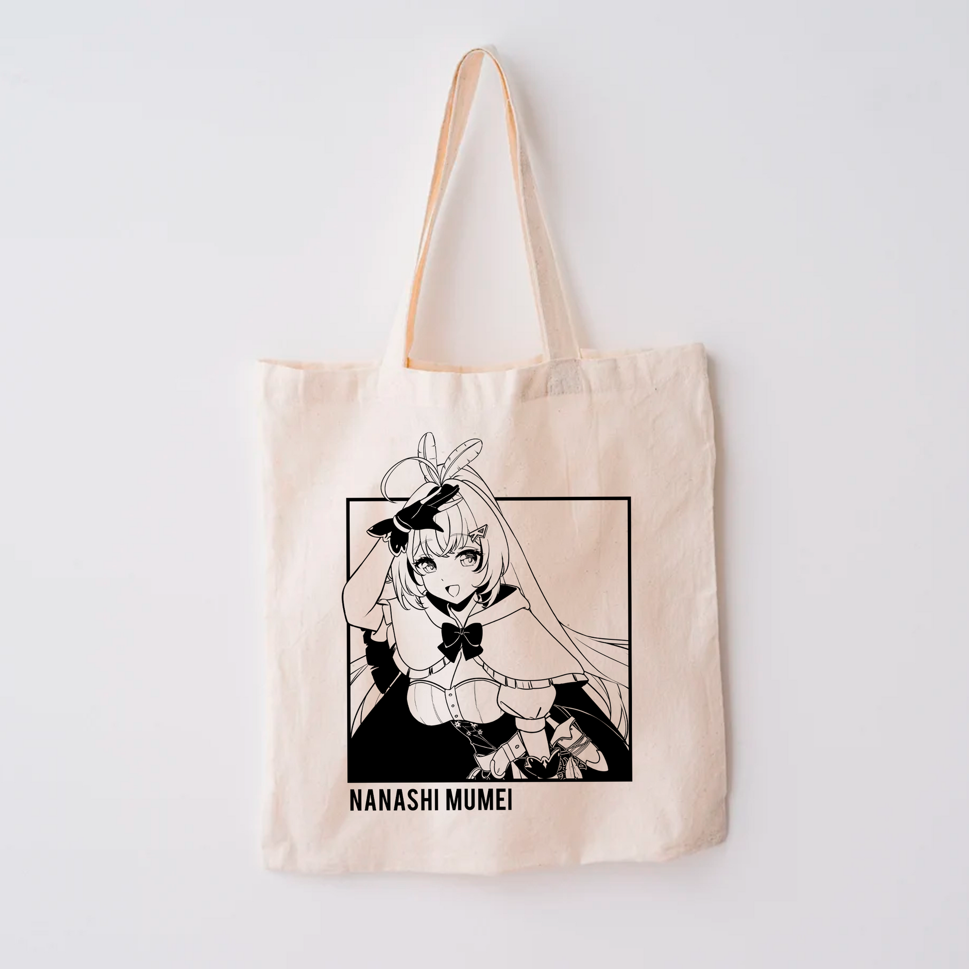 Nanashi Mumei Tote Bag Vtuber Tote Bag Nanashi Mumei Fan Merch Cotton Canvas Tote Bag Eco Nanashi Mumei Tote Bag Sustainable Bag Kawaii Tote Bag hololive merch