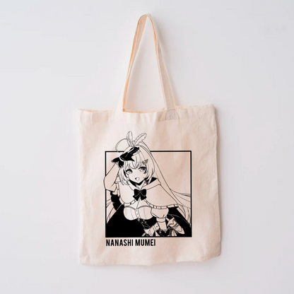 Nanashi Mumei Tote Bag Vtuber Tote Bag Nanashi Mumei Fan Merch Cotton Canvas Tote Bag Eco Nanashi Mumei Tote Bag Sustainable Bag Kawaii Tote Bag hololive merch