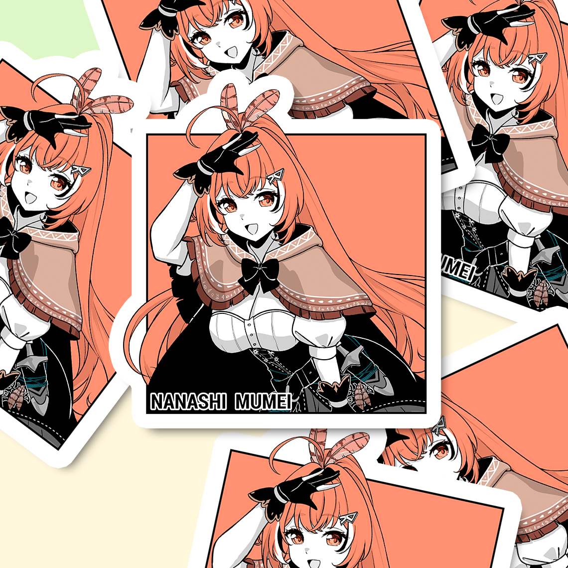Nanashi Mumei Sticker, Nanashi Mumei Stickers, Kiss Cut Stickers 3"x3", Nanashi Mumei Stickers, Stationery Stickers, Hololive Merch, Nanashi Mumei merch