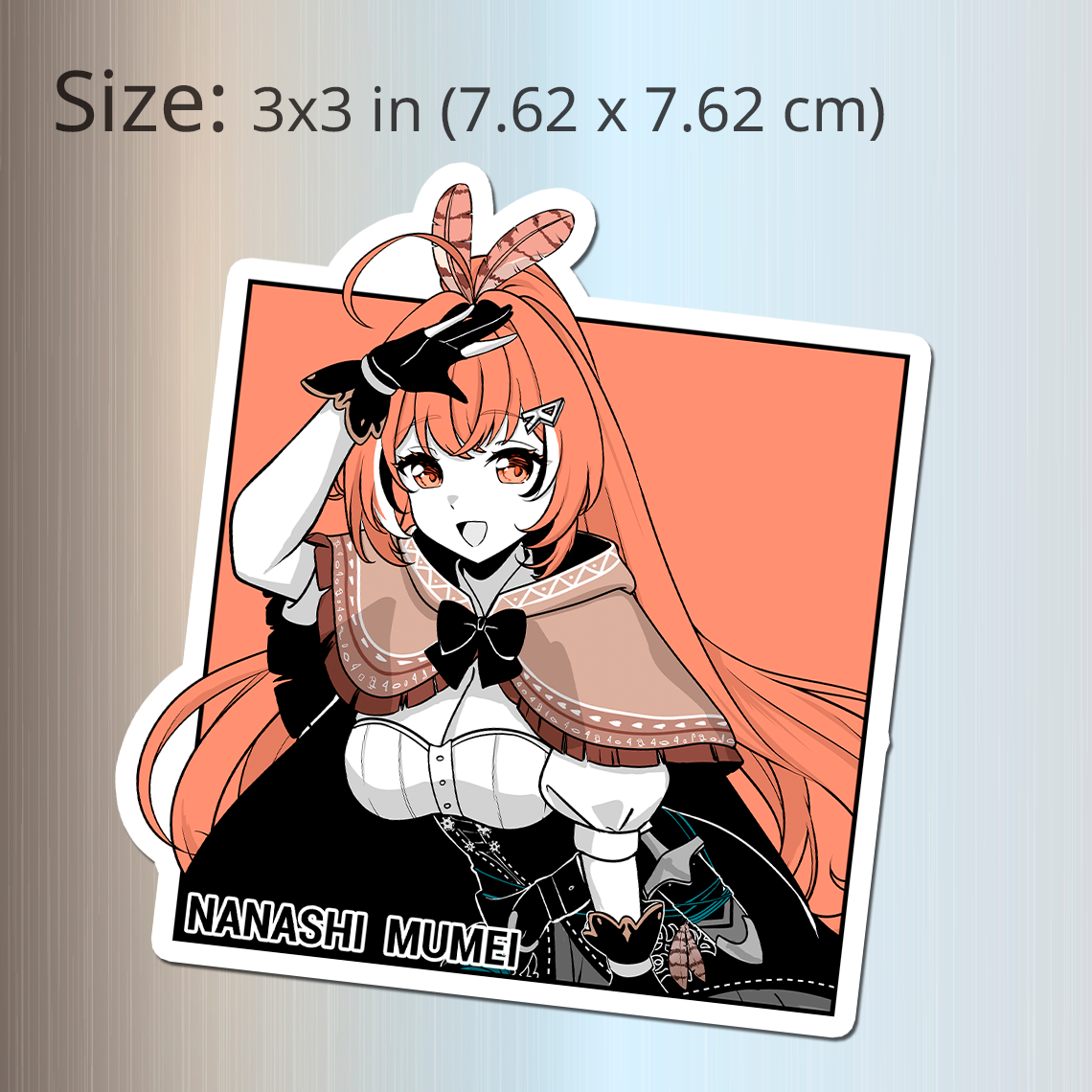 Nanashi Mumei Fridge Magnet, Die Cut Nanashi Mumei Magnets 3″ × 3″, Hololive Merch, Nanashi Mumei Merch, Nanashi Mumei Maganet, Nanashi Mumei Fan