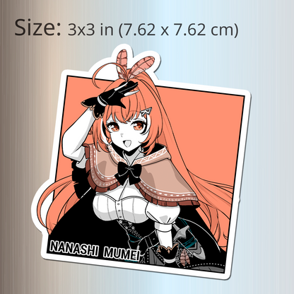 Nanashi Mumei Fridge Magnet, Die Cut Nanashi Mumei Magnets 3″ × 3″, Hololive Merch, Nanashi Mumei Merch, Nanashi Mumei Maganet, Nanashi Mumei Fan