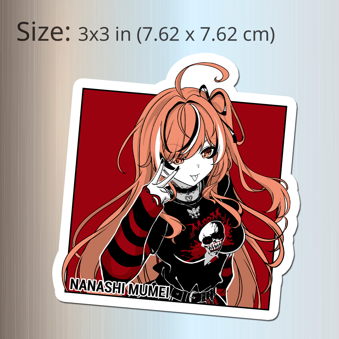 Nanashi Mumei Fridge Magnet, Die Cut Nanashi Mumei Magnets 3″ × 3″, Hololive Merch, Nanashi Mumei Merch, Nanashi Mumei Maganet, Nanashi Mumei Fan