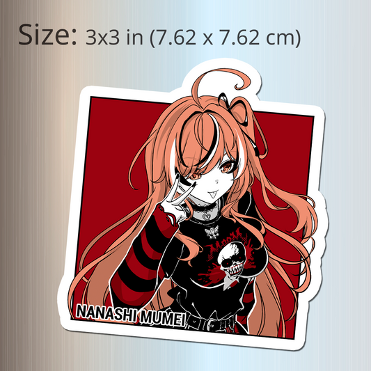 Nanashi Mumei Fridge Magnet, Die Cut Nanashi Mumei Magnets 3″ × 3″, Hololive Merch, Nanashi Mumei Merch, Nanashi Mumei Maganet, Nanashi Mumei Fan