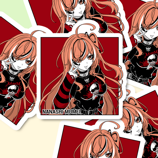 Nanashi Mumei Sticker, Nanashi Mumei Stickers, Kiss Cut Stickers 3"x3", Nanashi Mumei Stickers, Stationery Stickers, Hololive Merch, Nanashi Mumei merch