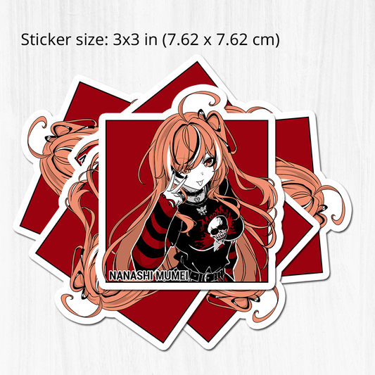 Nanashi Mumei Sticker, Nanashi Mumei Stickers, Kiss Cut Stickers 3"x3", Nanashi Mumei Stickers, Stationery Stickers, Hololive Merch, Nanashi Mumei merch