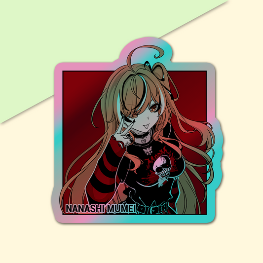Nanashi Mumei Sticker, Nanashi Mumei Stickers, Kiss Cut Stickers 3"x3", Nanashi Mumei Stickers, Stationery Stickers, Hololive Merch, Nanashi Mumei merch