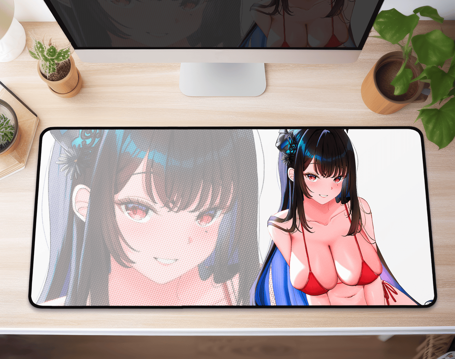 Nerissa Ravencroft Deskmat Vtubers Mousepad XL XXL Gaming Desk Mat Gift for Gamers Waifu Large Playmat Hololive Merch Nerissa Ravencroft Mousepad