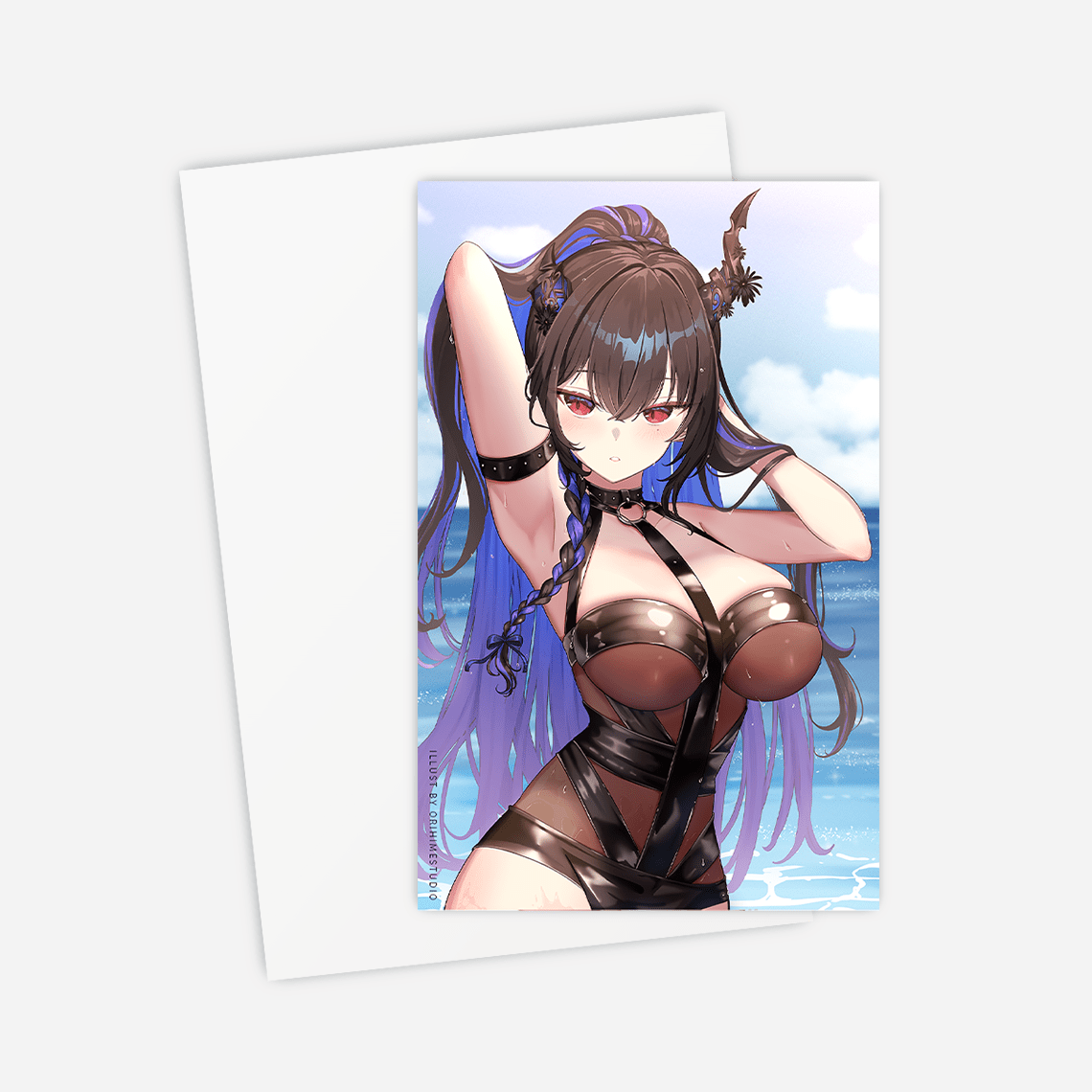 Nerissa Ravencroft Postcard Mini Print Hololive Merch Vtubers Merch Hololive Mini Print Nerissa Ravencroft Merch