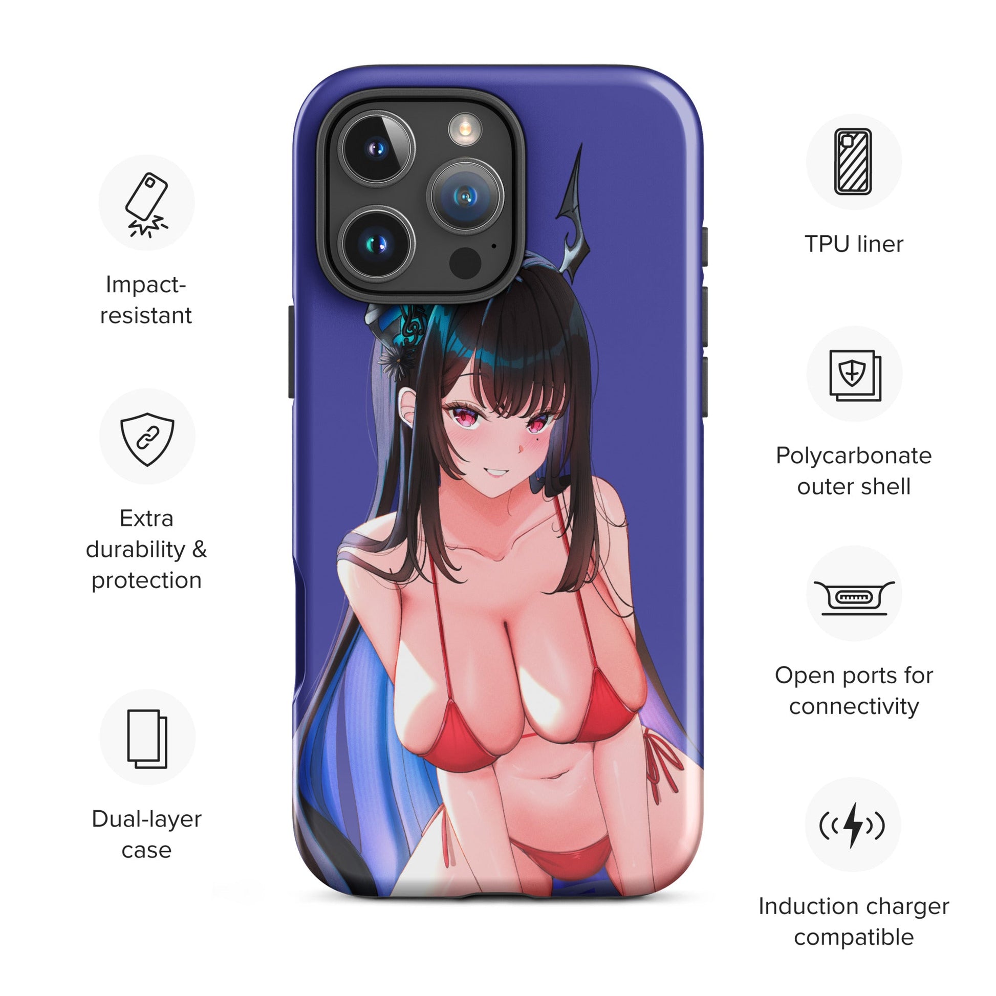 Nerissa Ravencroft Phone Case Vtuber Phone Case Hololive Merch Iphone Case Samsung Case Gift For Vtuber Fan Nerissa Ravencroft Fan Kawaii Phone Case
