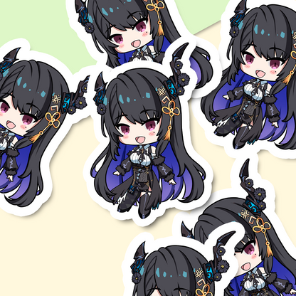 Nerissa Ravencroft Sticker, Vtuber Stickers, Kiss Cut Stickers 3"x3", Nerissa Ravencroft Stickers, Stationery Stickers, Nerissa Ravencroft Merch, Vtuber merch