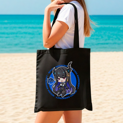 Nerissa Ravencroft Tote Bag Vtuber Tote Bag Nerissa Ravencroft Fan Merch Cotton Canvas Tote Bag Eco Tote Bag Sustainable Bag Kawaii Tote Bag Nerissa Ravencroft merch
