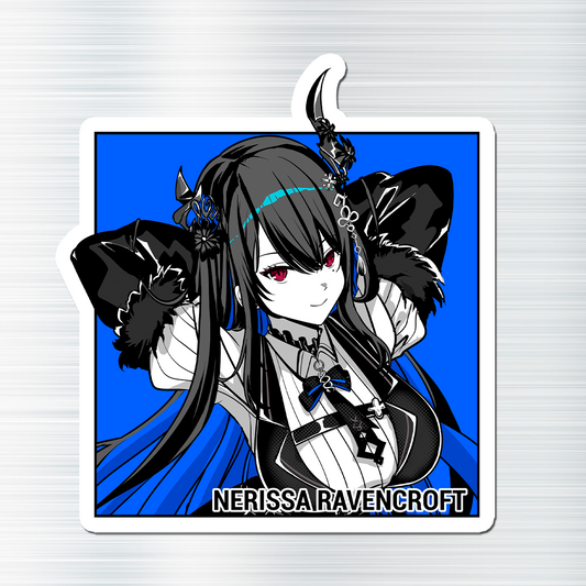Nerissa Ravencroft Fridge Magnet, Die Cut Vtuber Magnets 3″ × 3″, Nerissa Ravencroft Merch, Hololive Merch, Nerissa Ravencroft Magnet, Nerissa Ravencroft Fan