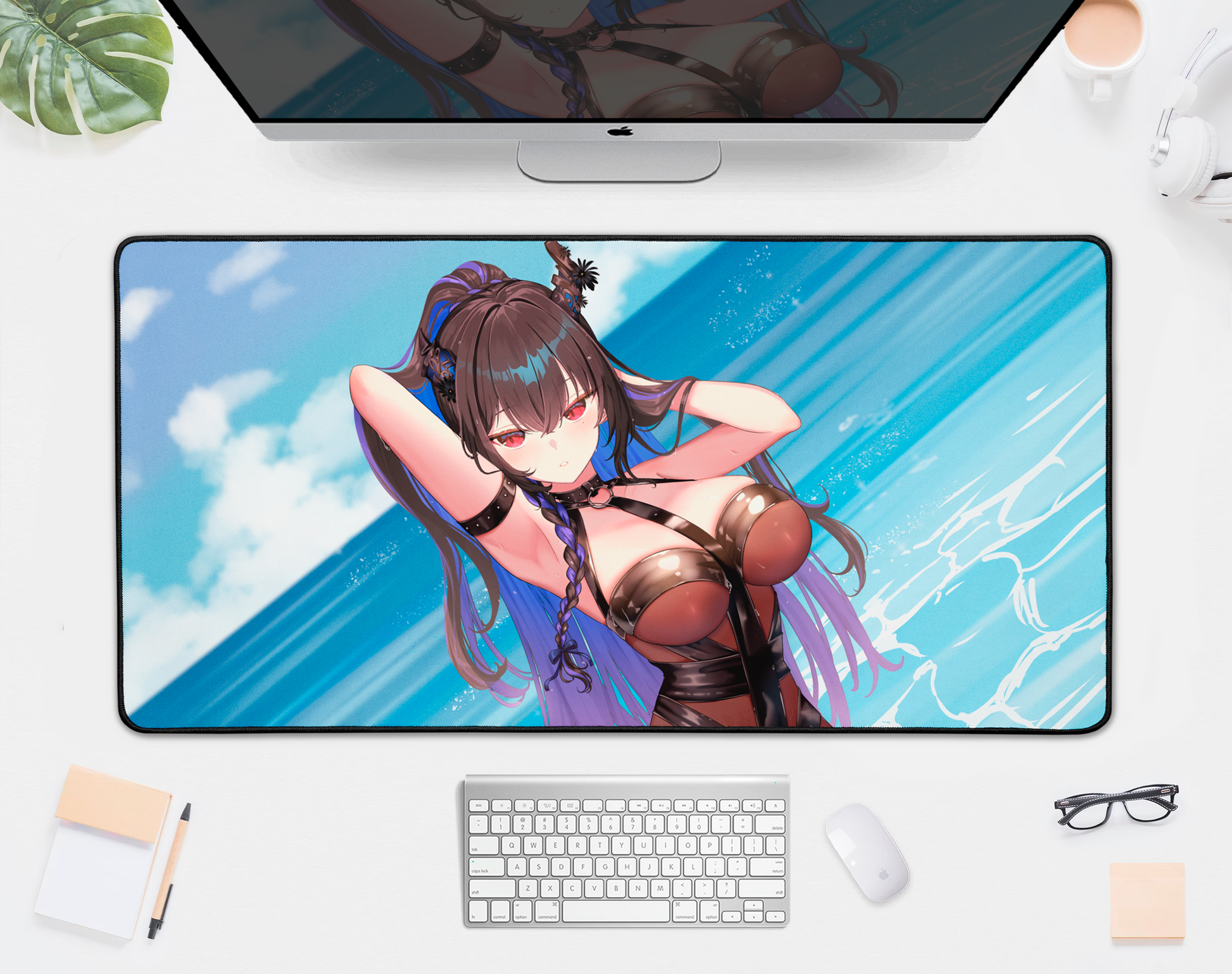 Nerissa Ravencroft Deskmat Vtubers Mousepad XL XXL Gaming Desk Mat Gift for Gamers Waifu Large Playmat Hololive Merch Nerissa Ravencroft Mousepad