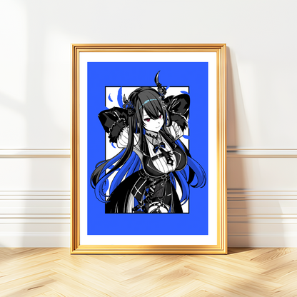 Nerissa Ravencroft Wall Art Nerissa Ravencroft Hololive Advent Merch Vtubers Gift Hololive Wall Decor Nerissa Ravencroft Merch Anime Wall Art Canvas