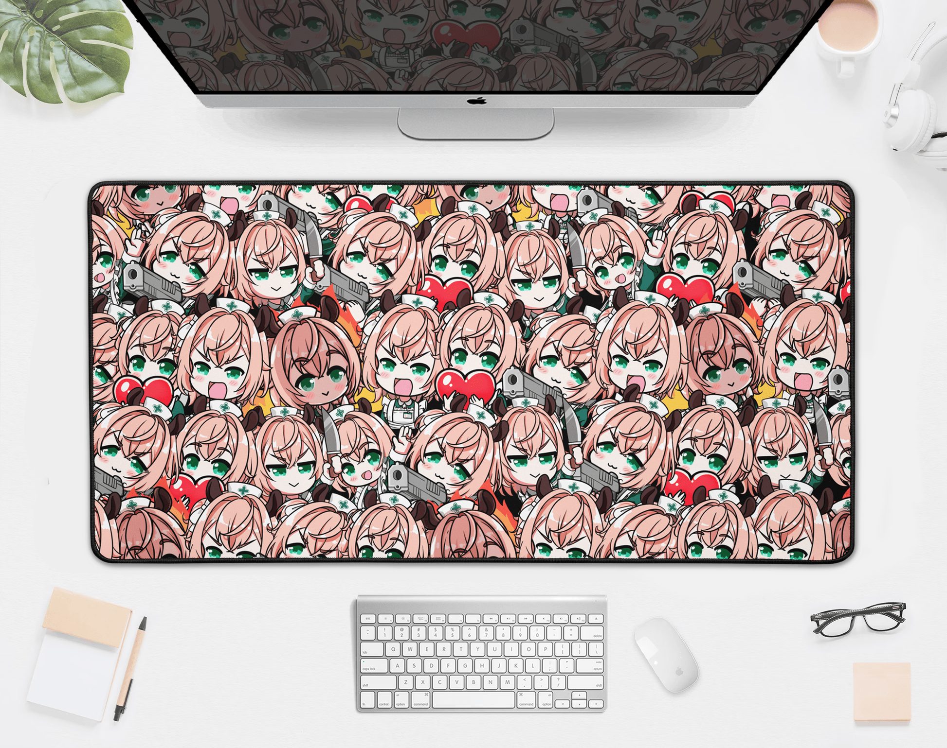 Nimi Nightmare Deskmat, Vtubers Illustration Mousepad XL XXL, Gaming Desk Mat Gift for Gamers, Waifu Deskmat, Nimi Nightmare Merch, Nimi Nightmare Mousepad