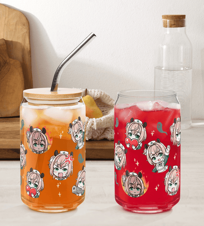 Nimi Nightmare Glass Tumbler With Straw And Lid Vtuber Waifu Cup Beer Can Iced Coffee Glass Nimi Nightmare Cup Dokibird Glass Waifu Cup