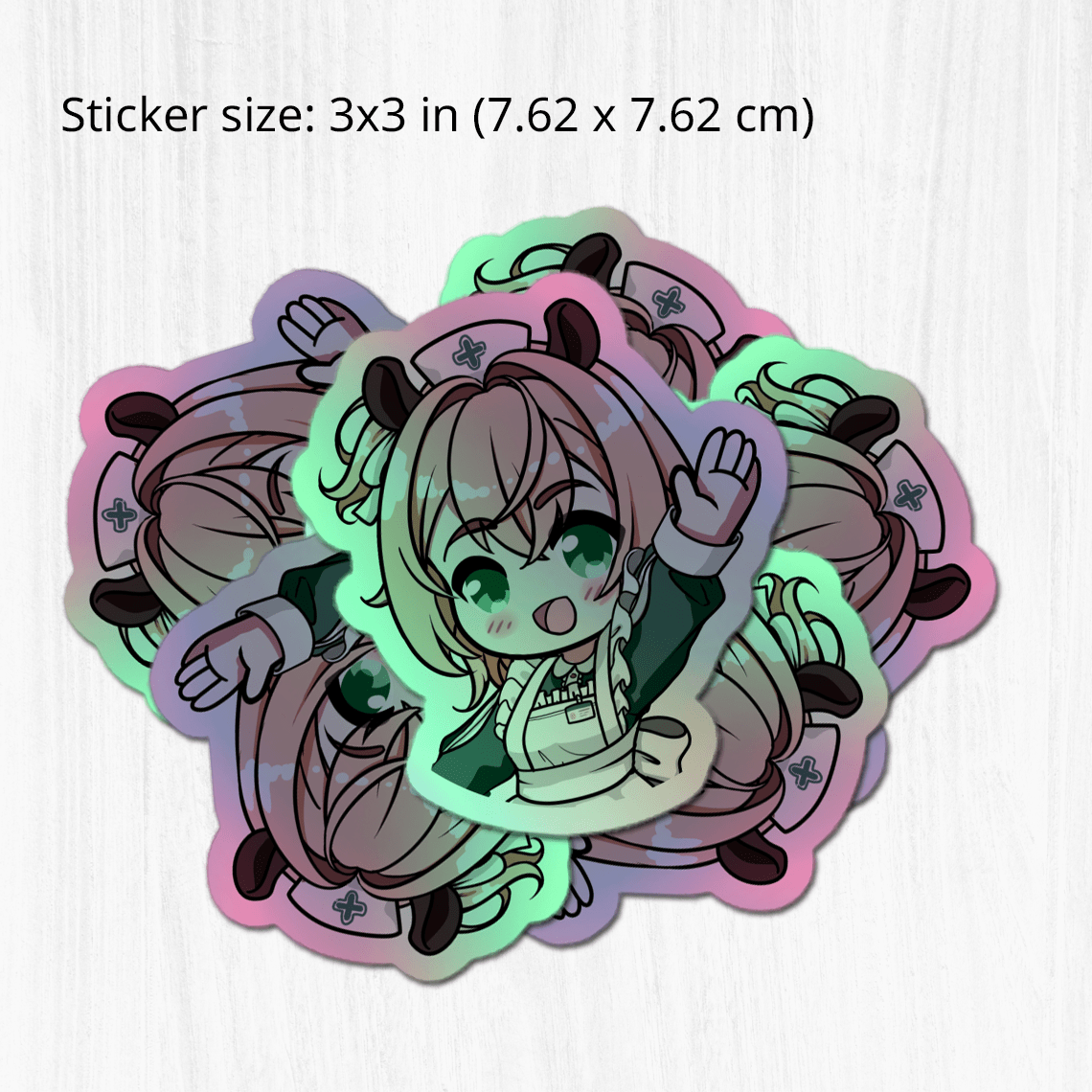 Nimi Nightmare Sticker, Vtuber Stickers, Kiss Cut Stickers 3"x3", Nimi Nightmare Stickers, Stationery Stickers, Nimi Nightmare Merch, Vtuber merch