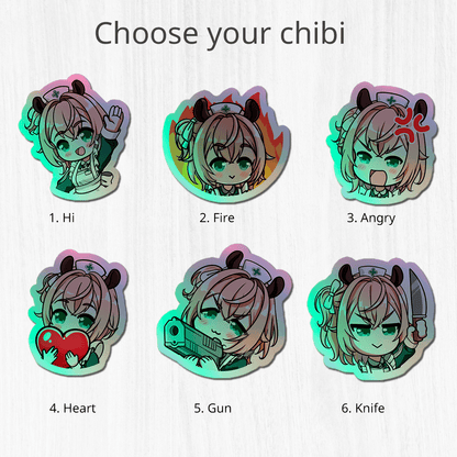 Nimi Nightmare Sticker, Vtuber Stickers, Kiss Cut Stickers 3"x3", Nimi Nightmare Stickers, Stationery Stickers, Nimi Nightmare Merch, Vtuber merch