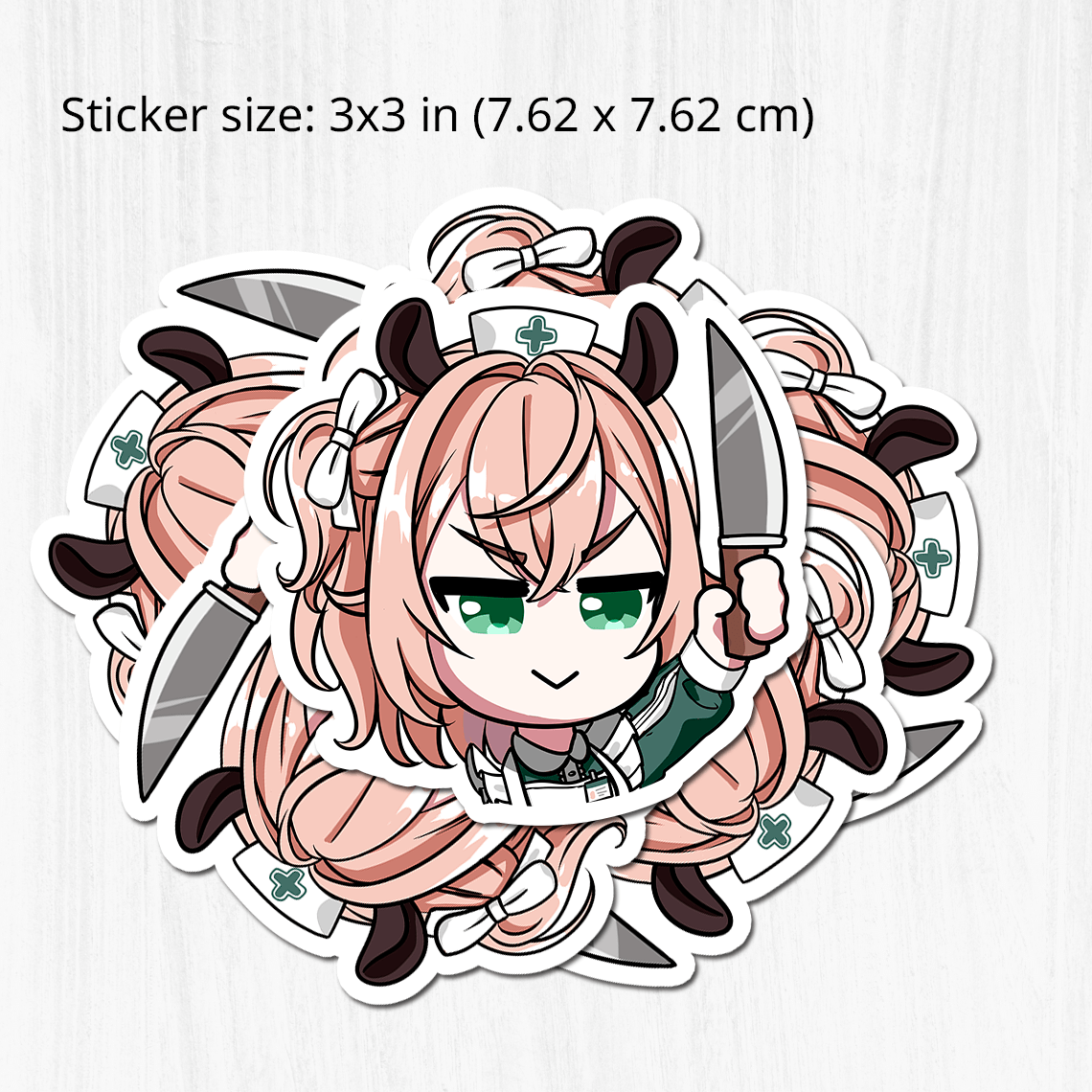 Nimi Nightmare Sticker, Vtuber Stickers, Kiss Cut Stickers 3"x3", Nimi Nightmare Stickers, Stationery Stickers, Nimi Nightmare Merch, Vtuber merch