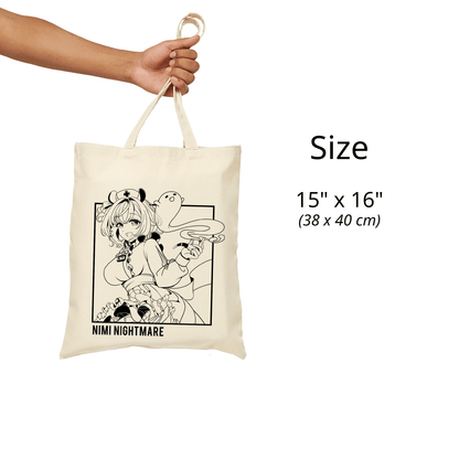 Nimi Nightmare Tote Bag Vtuber Tote Bag Nimi Nightmare Fan Merch Cotton Canvas Tote Bag Eco Tote Bag Sustainable Bag Kawaii Tote Bag Nimi Nightmare merch
