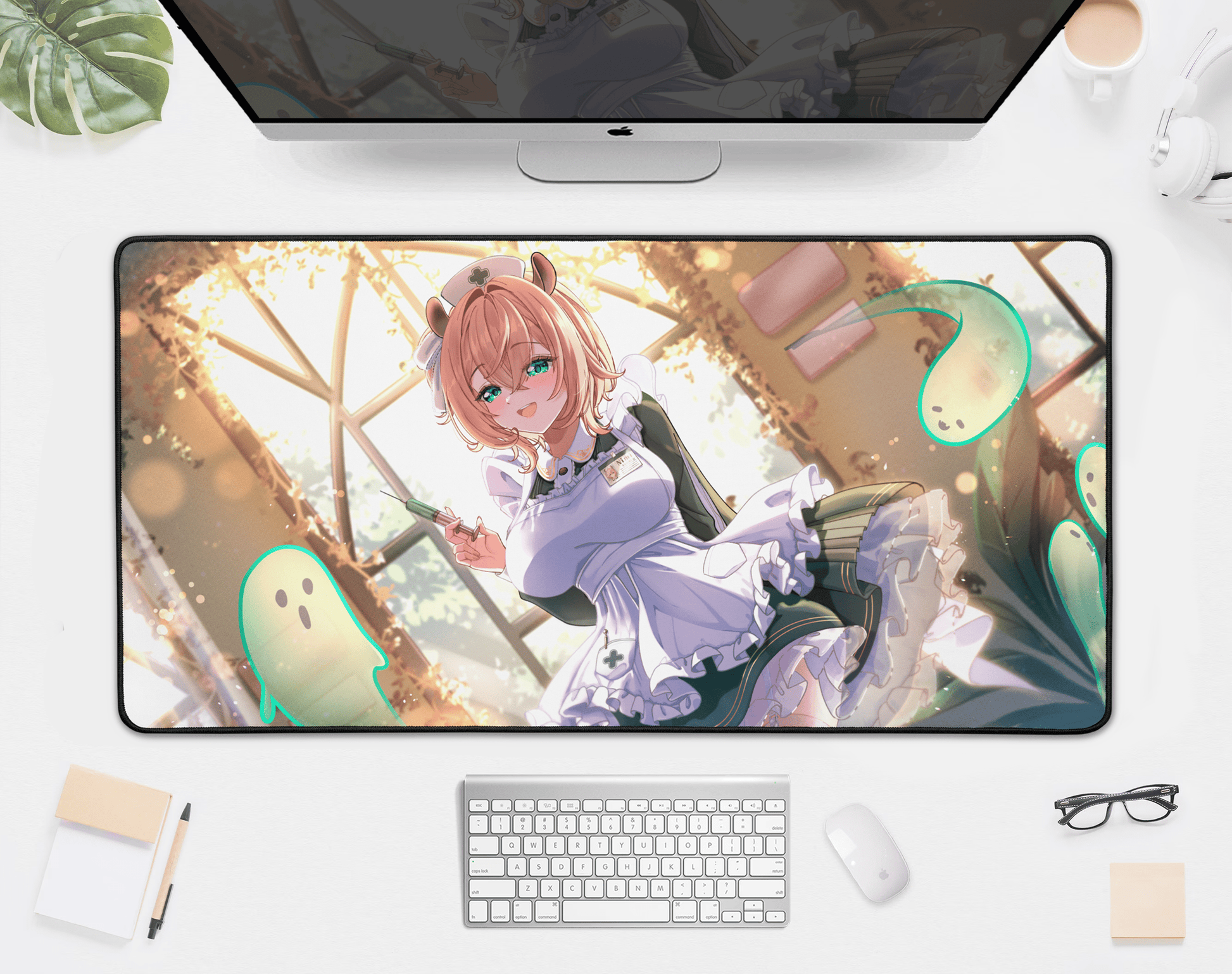 Nimi Nightmare Deskmat, Vtubers Illustration Mousepad XL XXL, Gaming Desk Mat Gift for Gamers, Waifu Deskmat, Nimi Nightmare Merch, Nimi Nightmare Mousepad