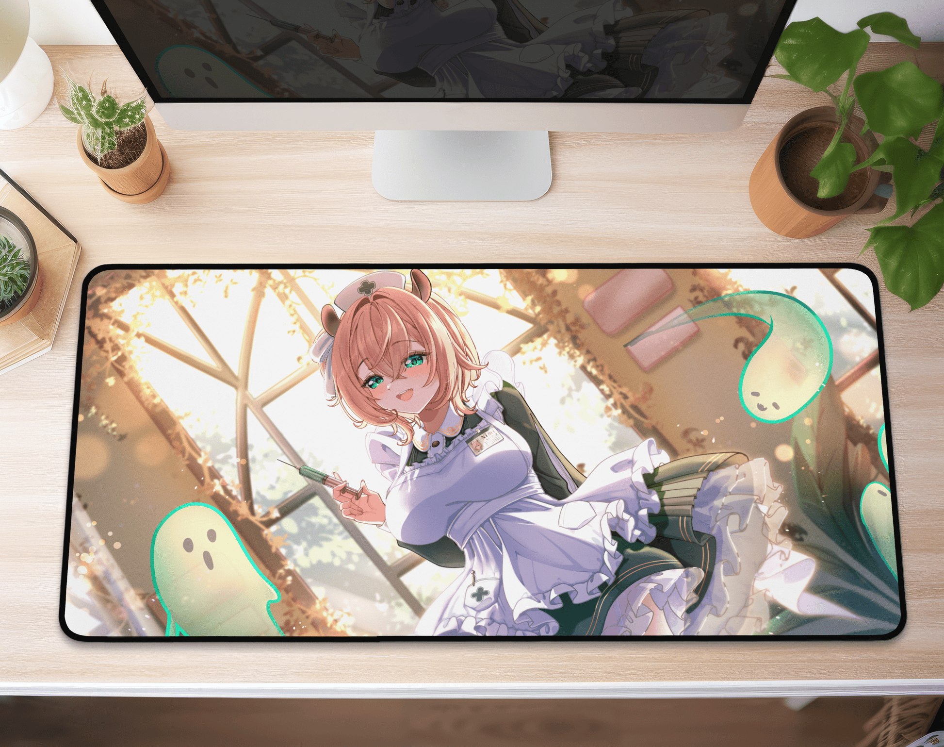 Nimi Nightmare Deskmat, Vtubers Illustration Mousepad XL XXL, Gaming Desk Mat Gift for Gamers, Waifu Deskmat, Nimi Nightmare Merch, Nimi Nightmare Mousepad